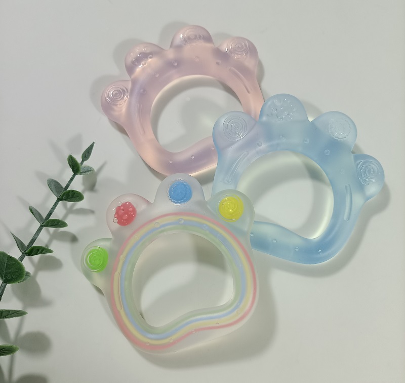 silicone teether for baby teething relief