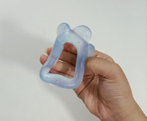 Bear paw shape baby teether made from BPA-free food grade silicone
