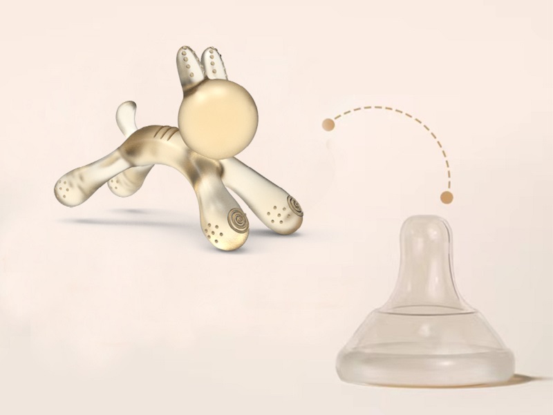 BPA-free silicone baby teether safe for teething babies