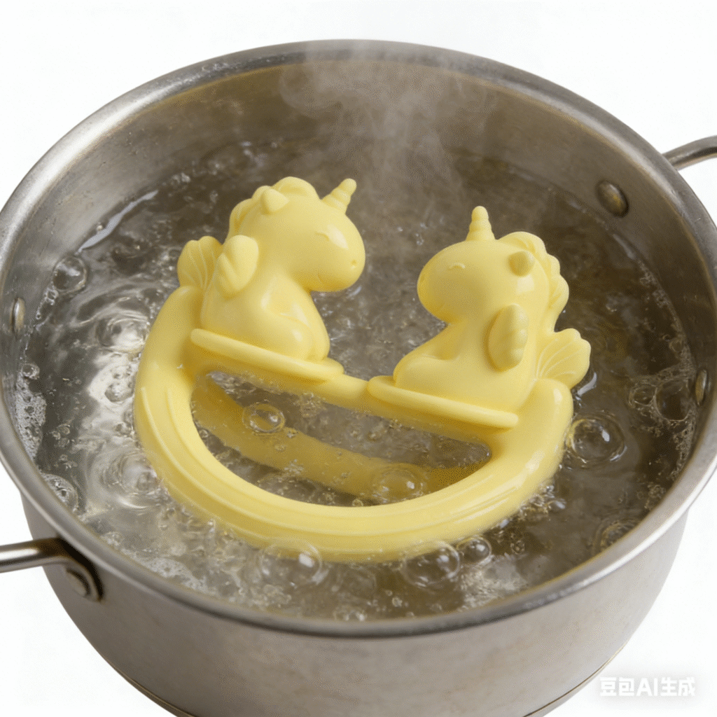 sterilizing silicone baby teether in boiling water